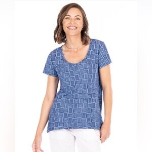 Fresh Produce Down Under Luna Moonlight Cotton Casual Comfort Top‎ Size Medium